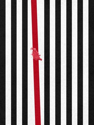 GEOMETRIC RED SPLASH STRIPE