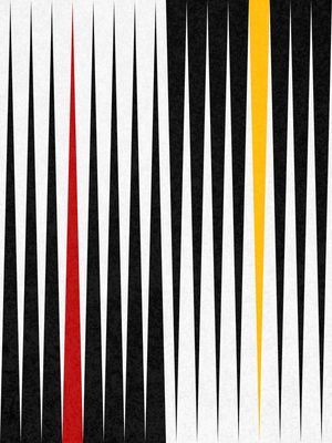 GEOMETRIC SPIKES RED VERSUS YELLOW EDITION