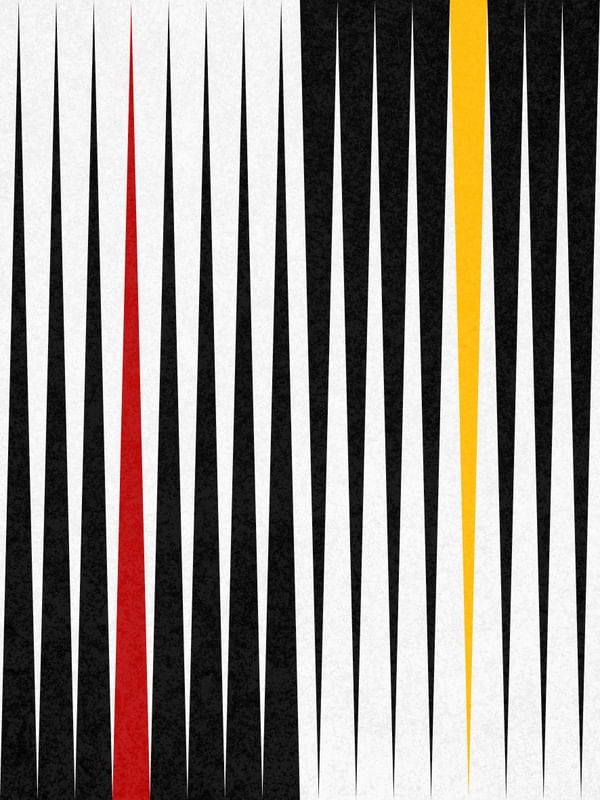 GEOMETRIC SPIKES RED VERSUS YELLOW EDITION