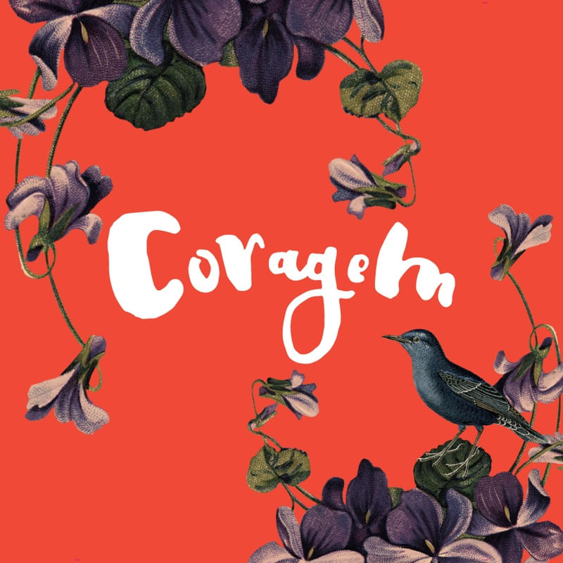 CORAGEM FLORAL VERMELHO