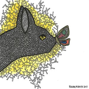 CAT AND BUTTERFLY