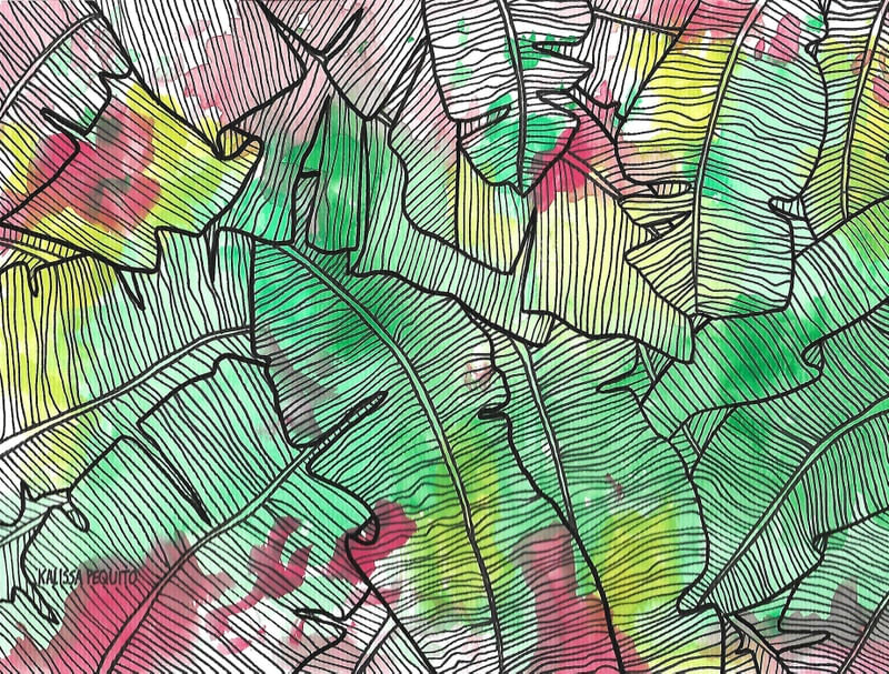 LINE GARDEN LEAVES