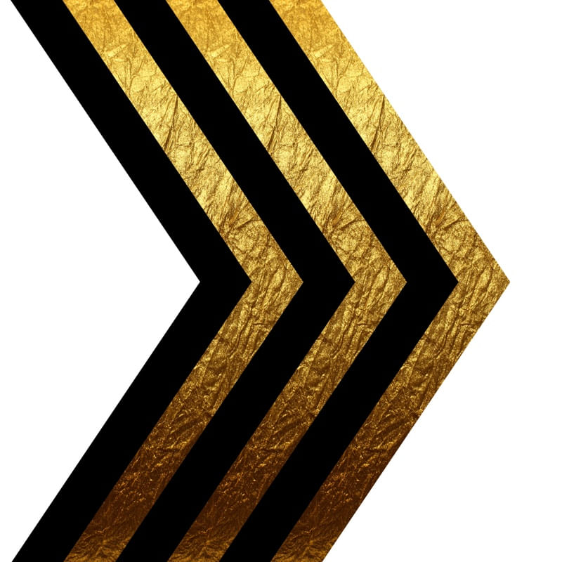 CHEVRON DOURADO E PRETO - DÍPTICO 2 DE 2