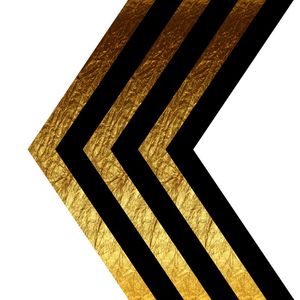 CHEVRON DOURADO E PRETO - DÍPTICO 1 DE 2