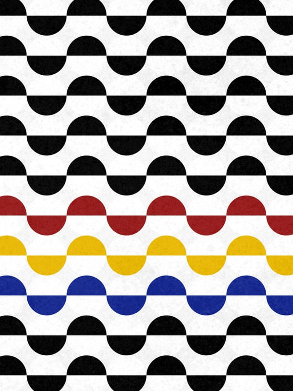 GEOMETRIC PRIMARY COLORS WAVES