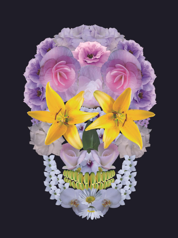 FLORAL SKULL - COLAGEM