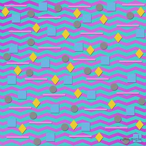 CHEVRON FORMAS ROSA AZUL BEBE