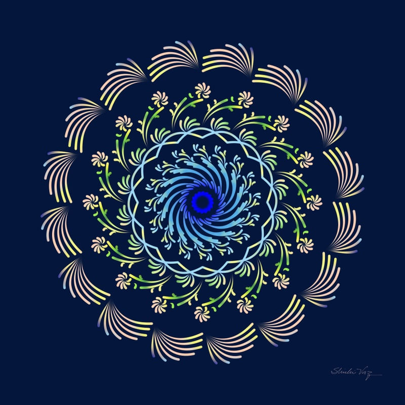 MANDALA MOVIMENTO AZUL