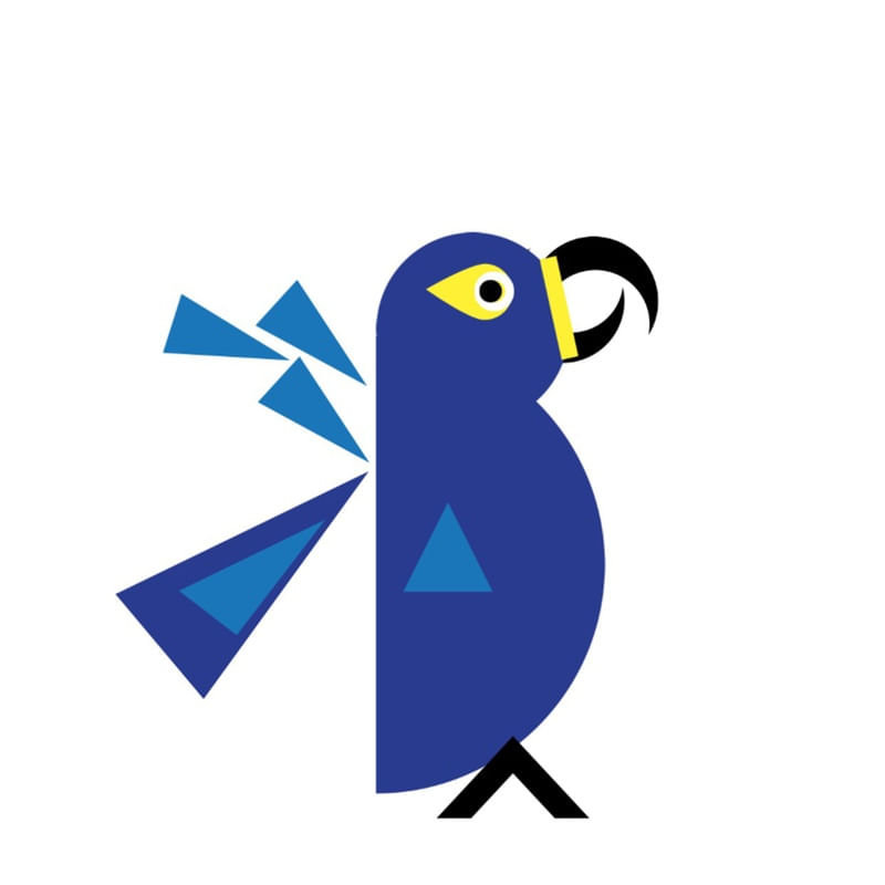 ARARA AZUL GEOMÉTRICA