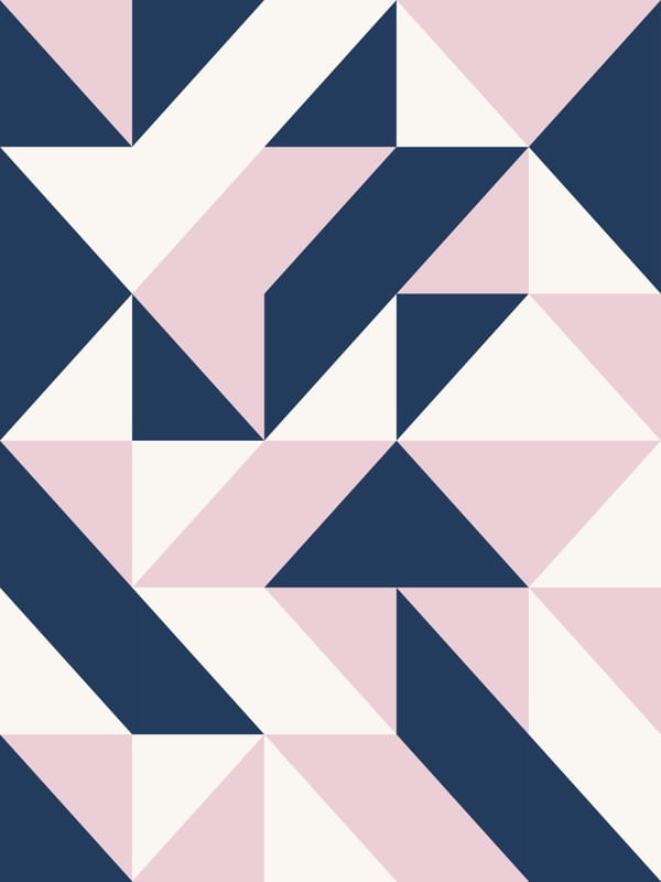 GEOMÉTRICO AZUL E ROSA