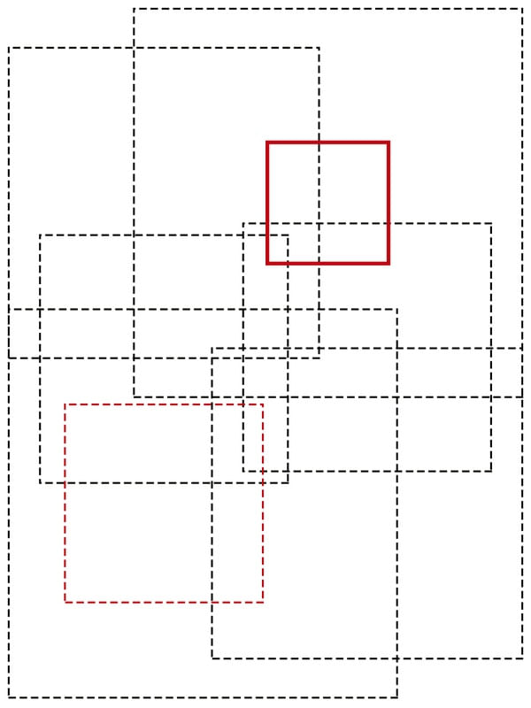 MINIMALISM SQUARE I RED