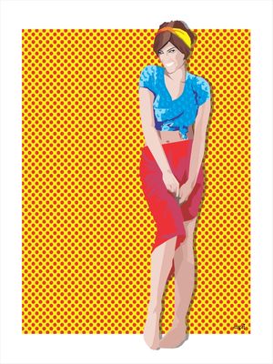 SORRISO PIN-UP FUNDO POP-ART