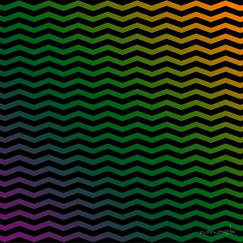 CHEVRON VIOLET GREEN ORANGE