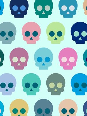 COLORFUL CUTE SKULLS.