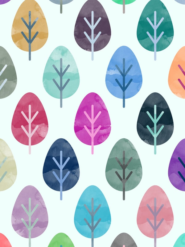 WATERCOLOR FOREST PATTERN.