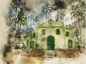 IGREJA DE SÃO BENEDITO AQUARELA