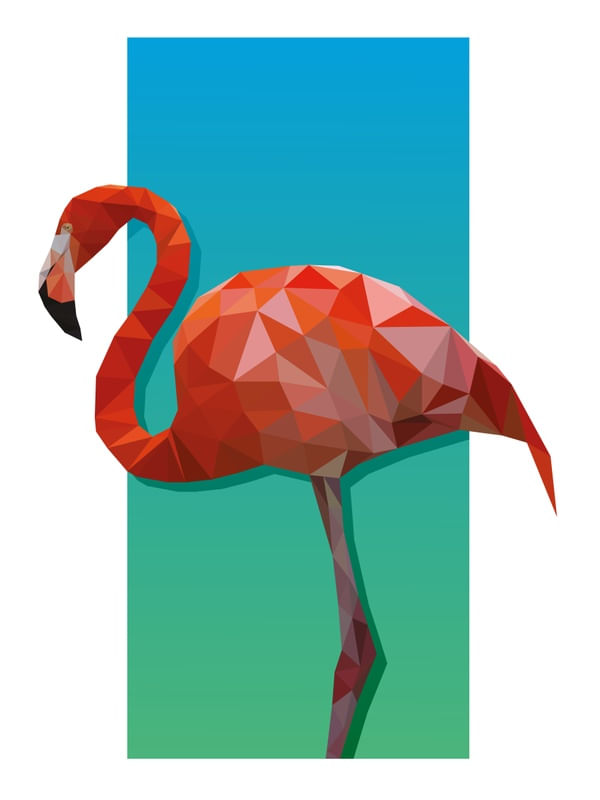 FLAMINGO EM TRIÂNGULOS