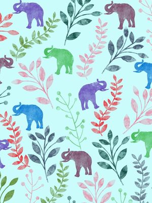 FLORAL AND ELEPHANT I #?