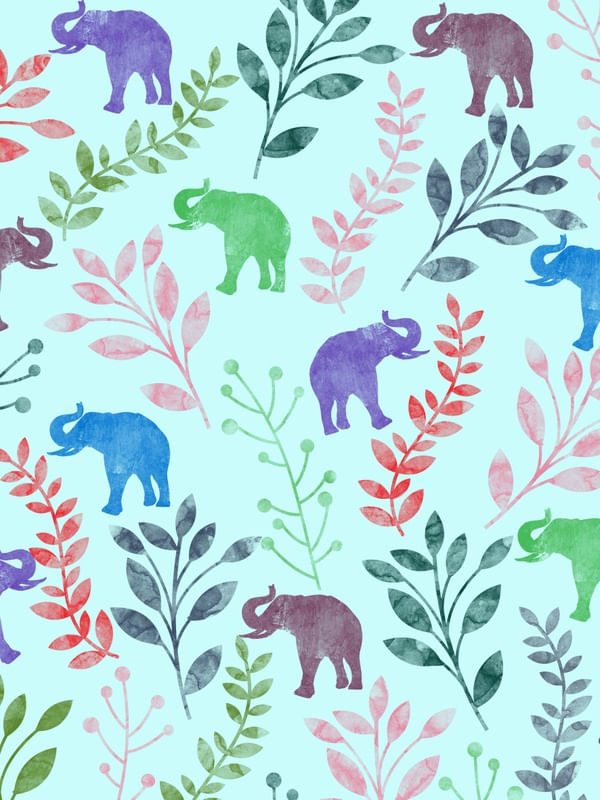 FLORAL AND ELEPHANT I #?