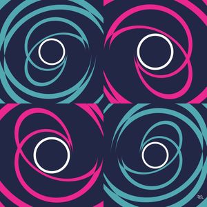 GEO ESPIRAL ROSA TURQUESA