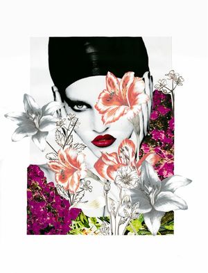 FEMME AVEC DES FLEURS