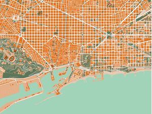 BARCELONA MAPA LARANJA