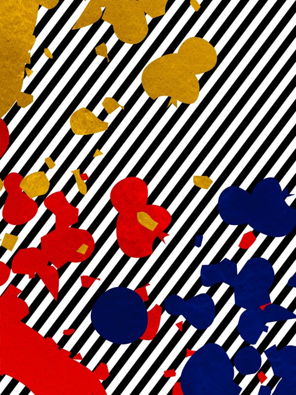 GEOMETRIC SPLASH SOME COLOR STRIPES