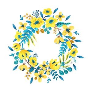 GUIRLANDA DE FLORES E FOLHAS