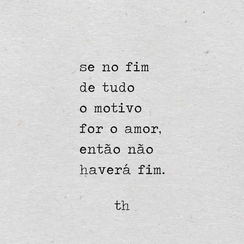 SE O MOTIVO FOR O AMOR