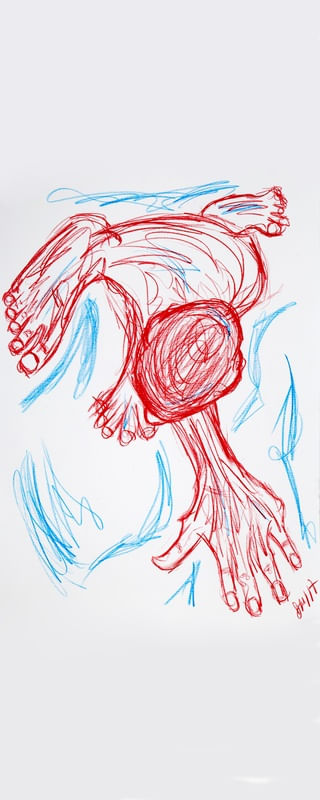 MOVIMENTO EM VERMELHO E AZUL