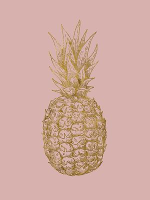 ABACAXI DOURADO E ROSA