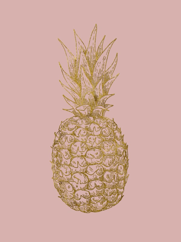 ABACAXI DOURADO E ROSA