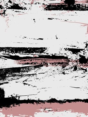 PINCELADA ABSTRATO ROSA E PRETO II