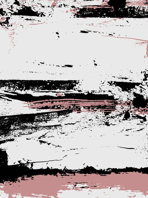 PINCELADA ABSTRATO ROSA E PRETO II