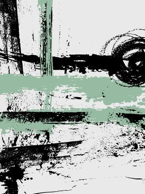 PINCELADA ABSTRATO VERDE E PRETO I