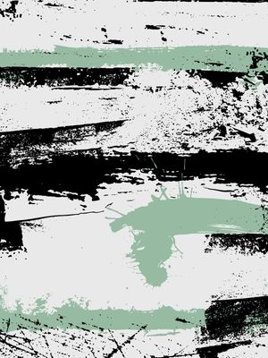 PINCELADA ABSTRATO VERDE E PRETO II