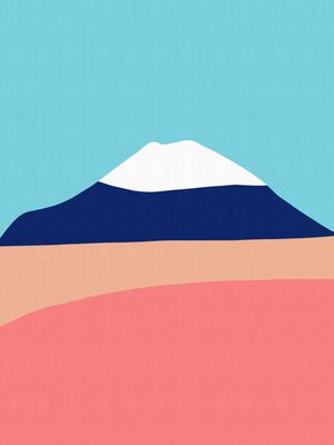 MONTANHA AZUL E ROSA