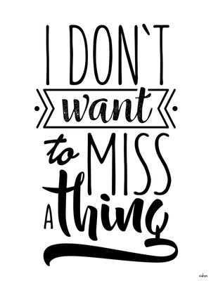 I DONT WANNA MISS