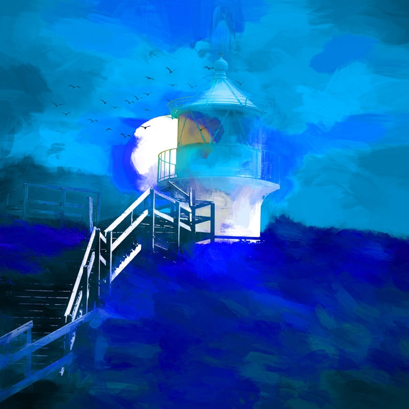 SUNSET IN JAPAN BLUE