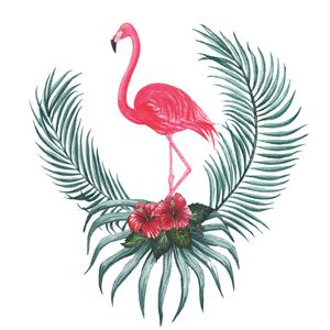 FLAMINGO E PLANTAS