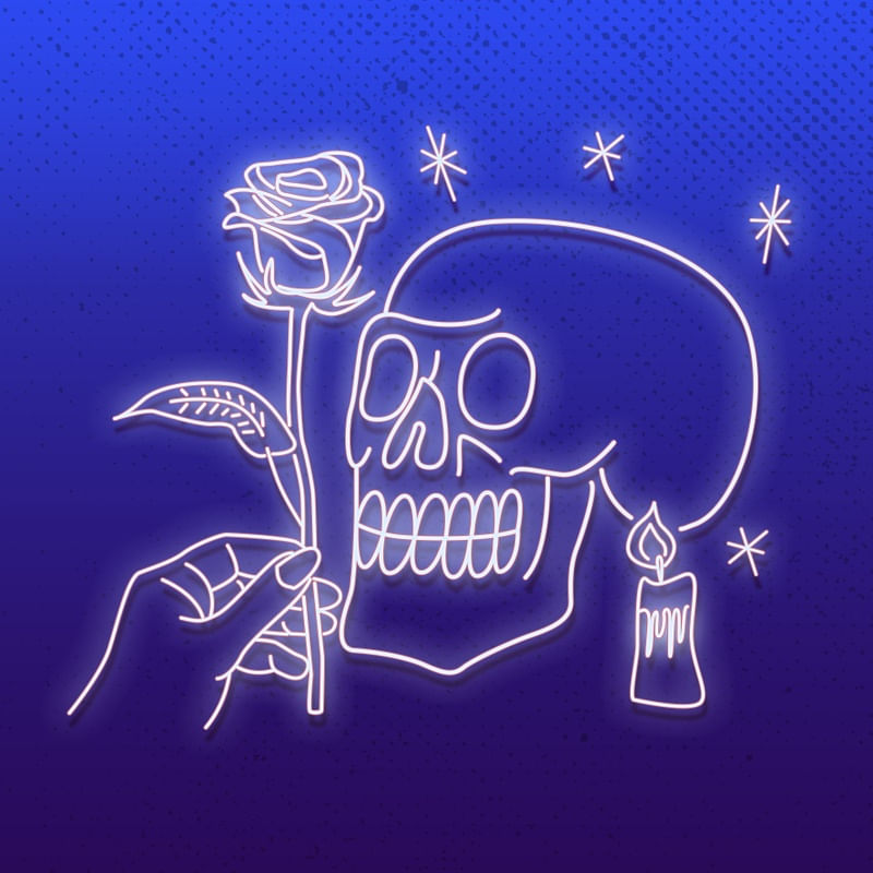 SKULL ROSES I