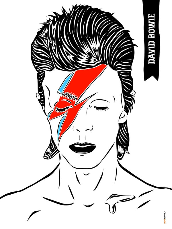 DAVID BOWIE XILOGRAVURA