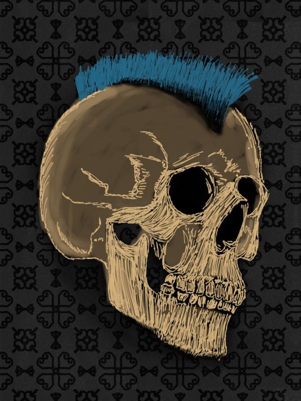 PUNK ROCK SKULL