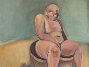 MULHER CAVEIRA SENTADA