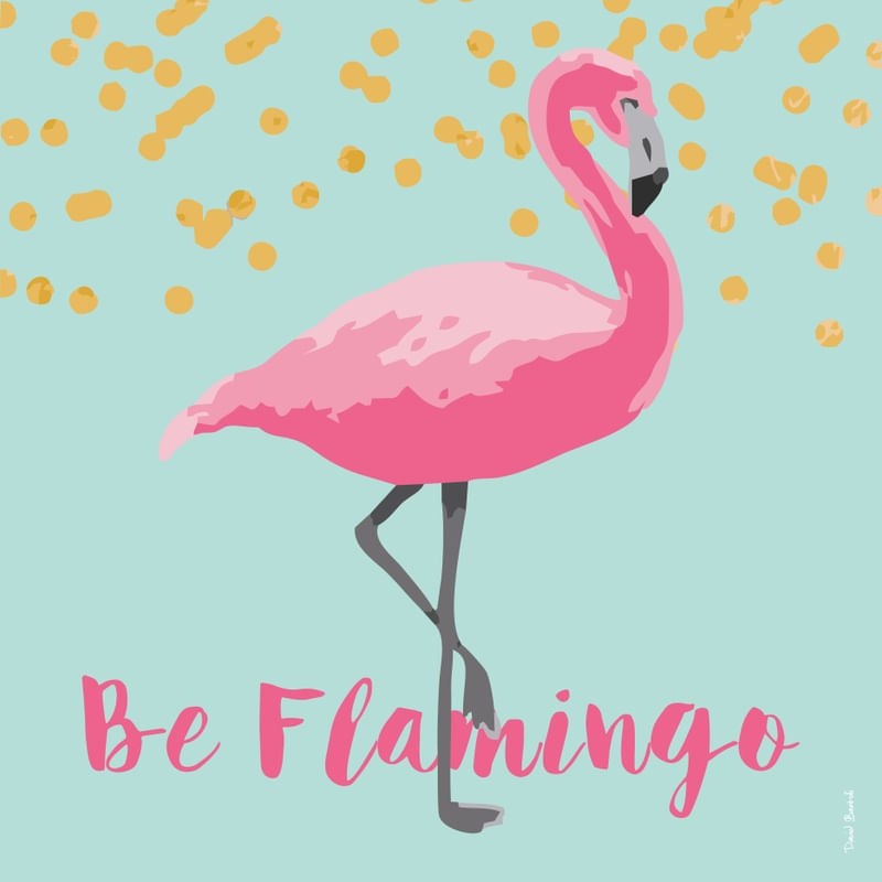 PINK FLAMINGO 02 (QUADRADO)
