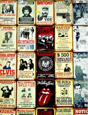PLACAS RETRO BANDAS ROCK