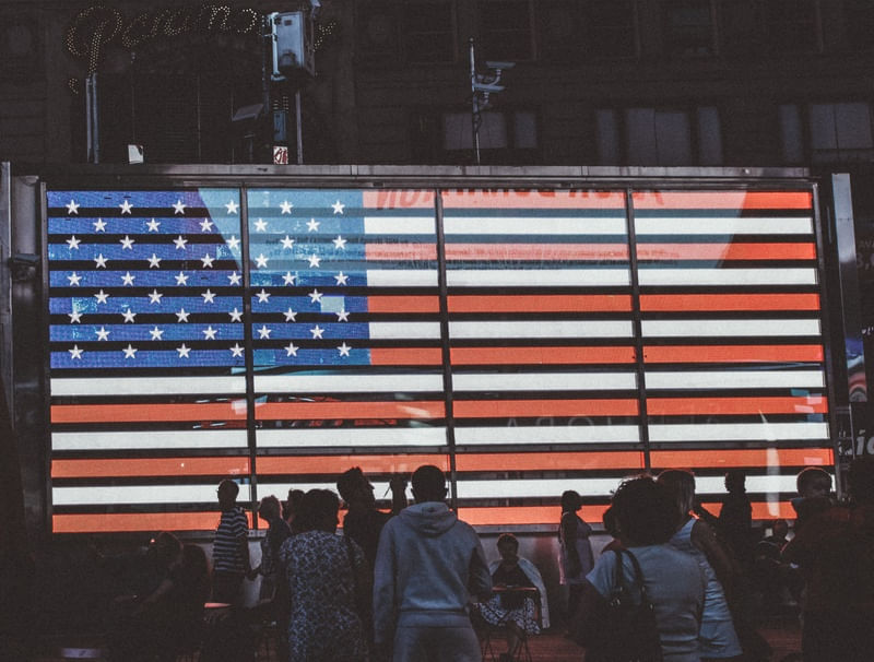 BANDEIRA AMERICANA EM LED