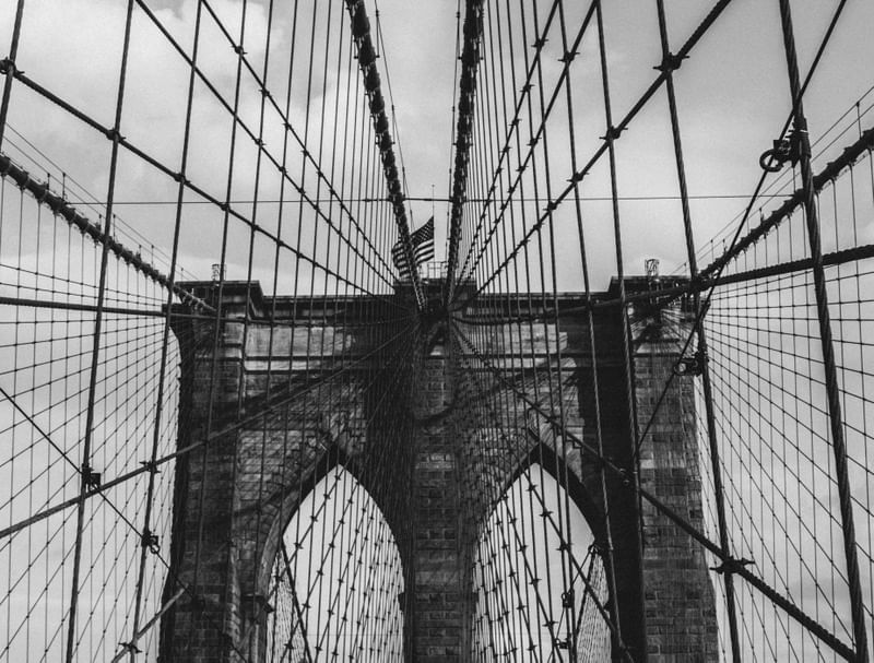 PONTE DO BROOKLYN EM PRETO E BRANCO