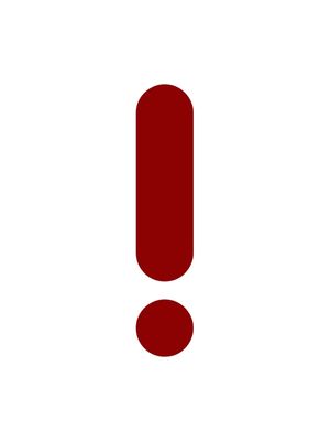 EXCLAMAÇÃO EM VERMELHO