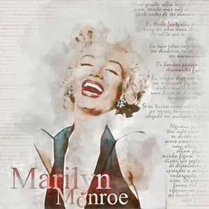 MARILYN MONROE AQUARELA